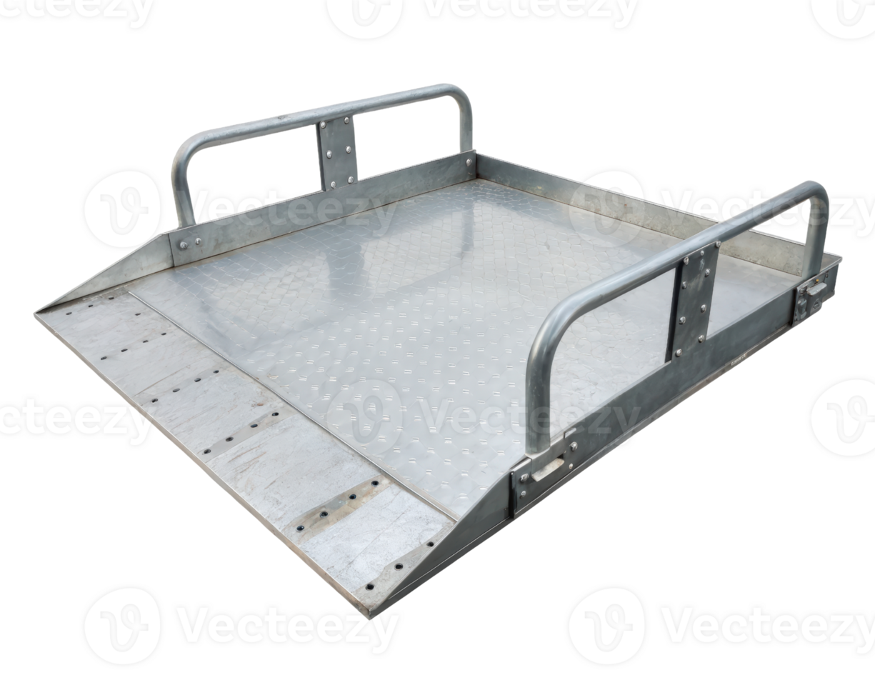 Metal loading ramp on a transparent background png