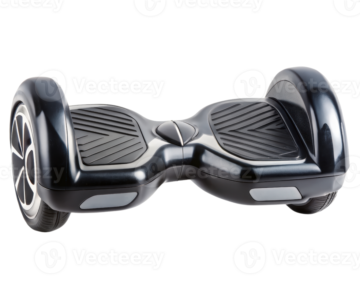 Black hoverboard on a transparent background png