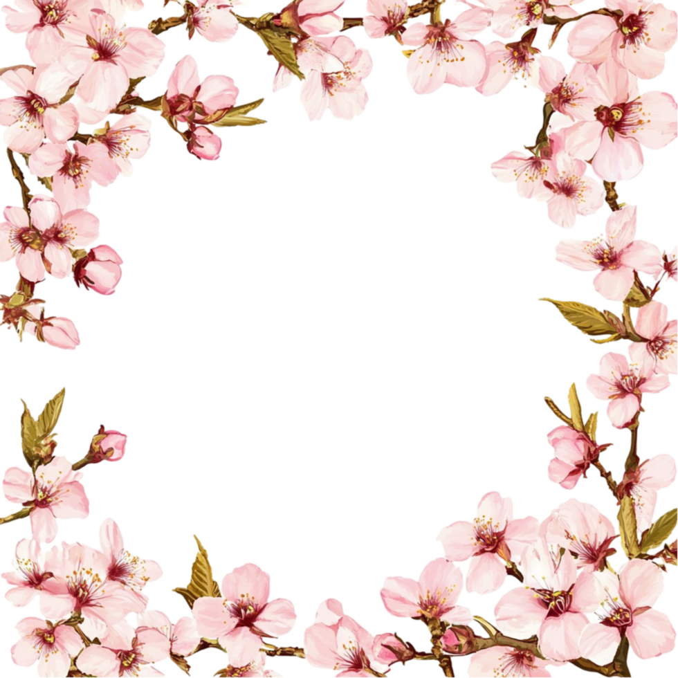 Beautiful Cherry Blossoms With Budding Transparent Background png