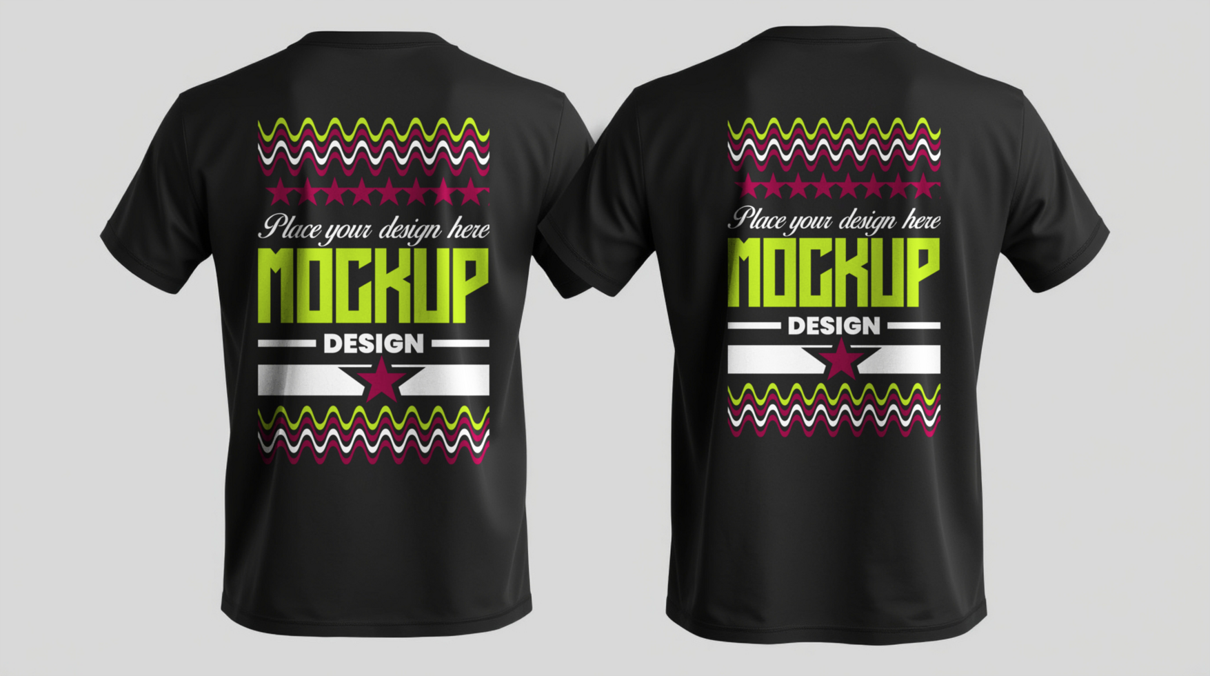 Simple t shirt mockup with a clean and modern tshirt template for apparel design presentation psd