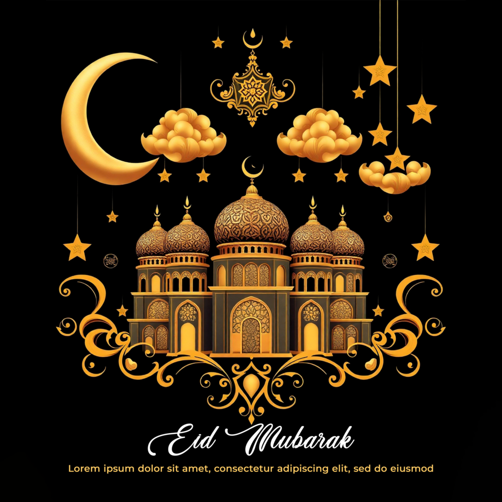 Eid Mubarak joyful vibes with Eid Ul Fitr Idul Fitri Eid Al Fitr Mubarek Islamic traditions and faith psd