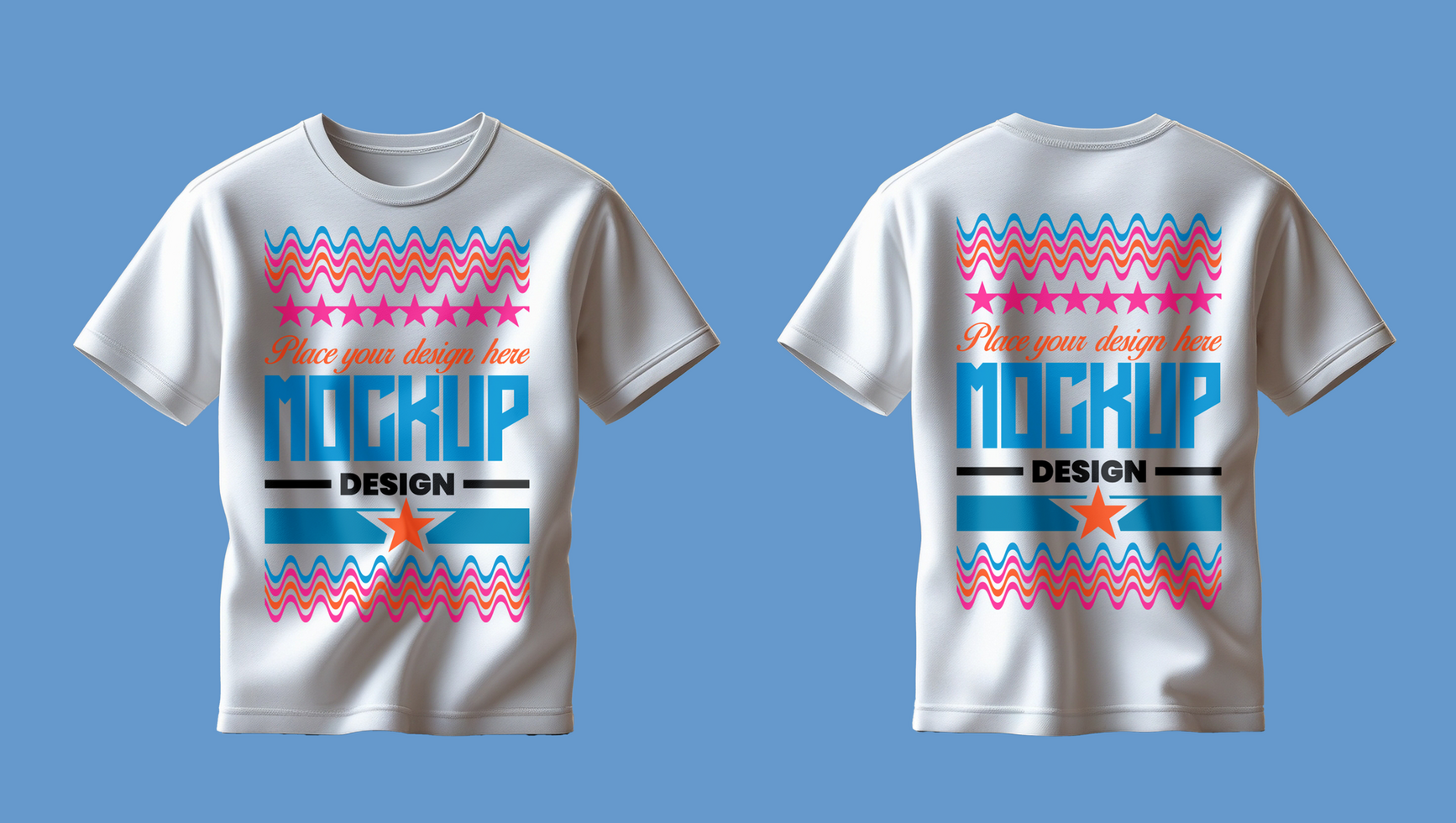 White t shirt mockup for high resolution tshirt design and clean apparel mockup branding psd
