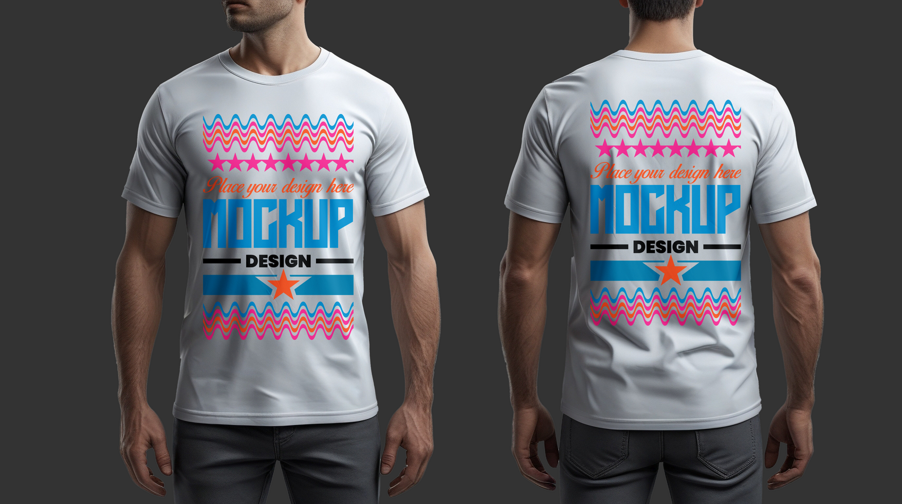 Simple and realistic t shirt mockup template for clean and modern fashion mockup presentations psd