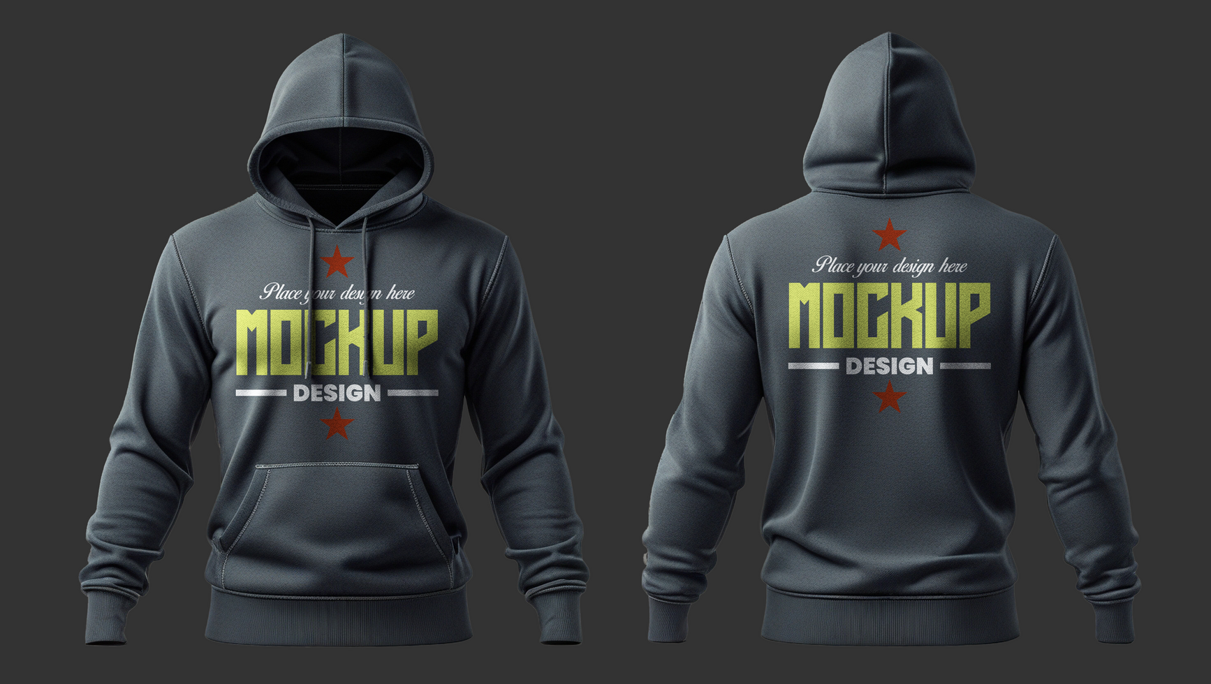 Hoodie mockup template with a clean background for branding and apparel design showcase psd