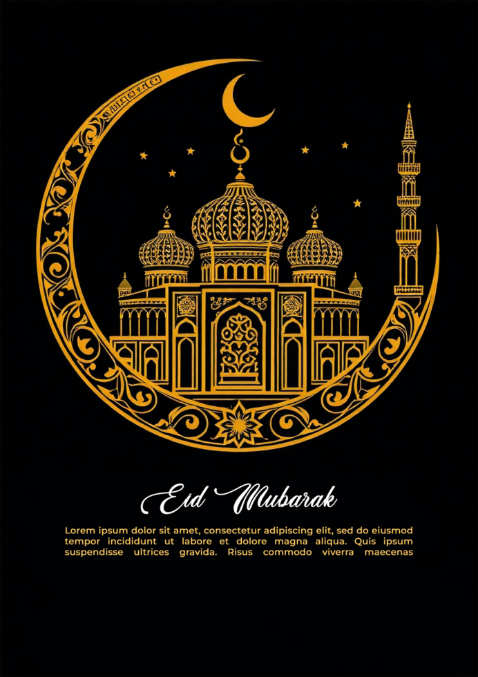 Elegant Eid Mubarak calligraphy design with Eid Ul Fitr Idul Fitri and Eid Al Fitr Mubarek theme psd