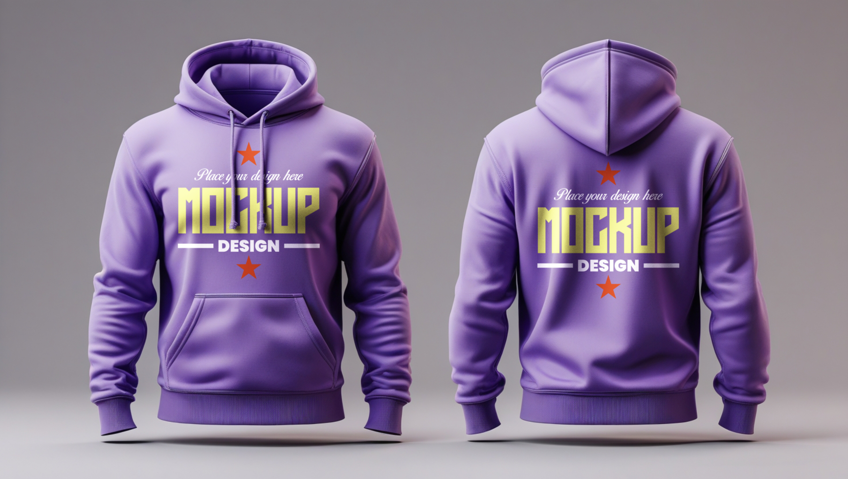 Hoodie mockup highlighting the long sleeve casual wear style for professional fashion display psd