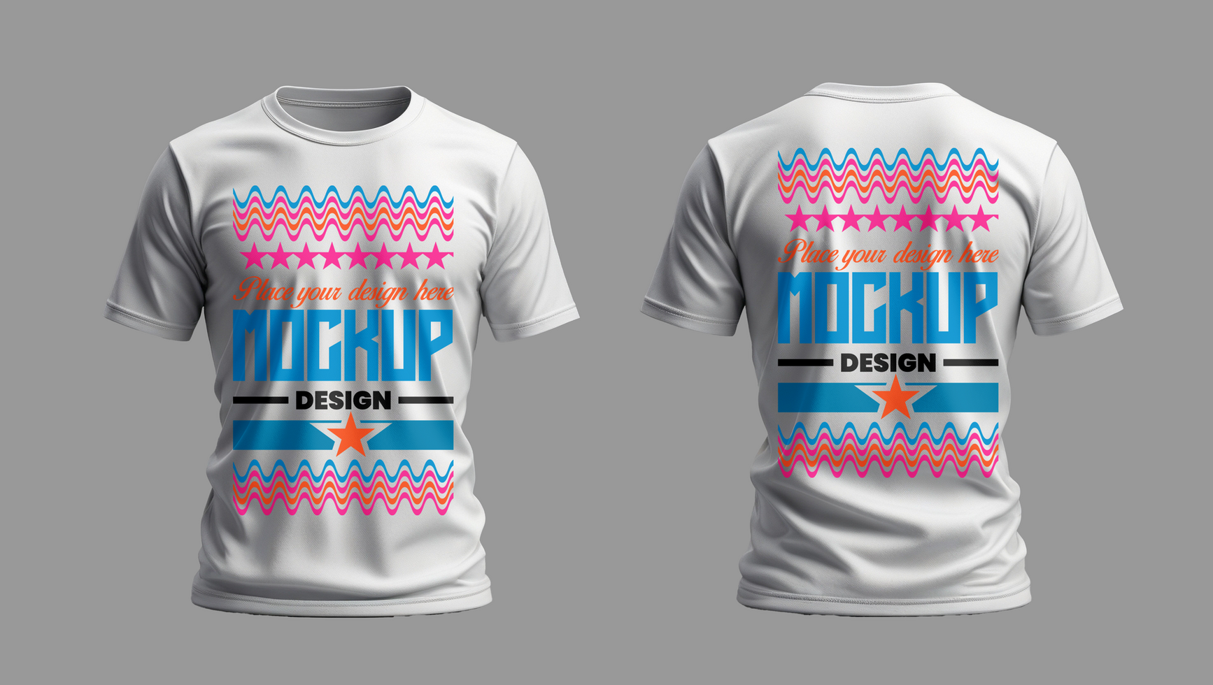 White t shirt mockup template for fashion branding and stylish apparel mockup presentation psd