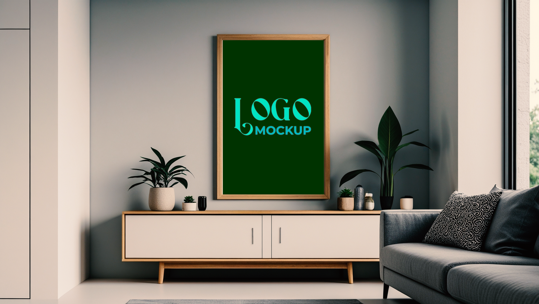 Logo mockup on concrete wall for professional branding with a logo mockup scene psd