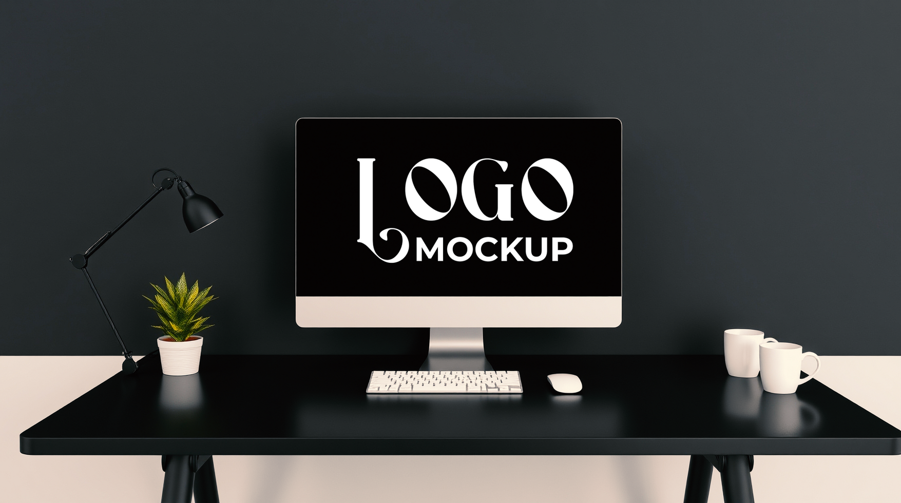 Tv monitor logo mockup for modern branding with a clean logo presentation for digital business psd