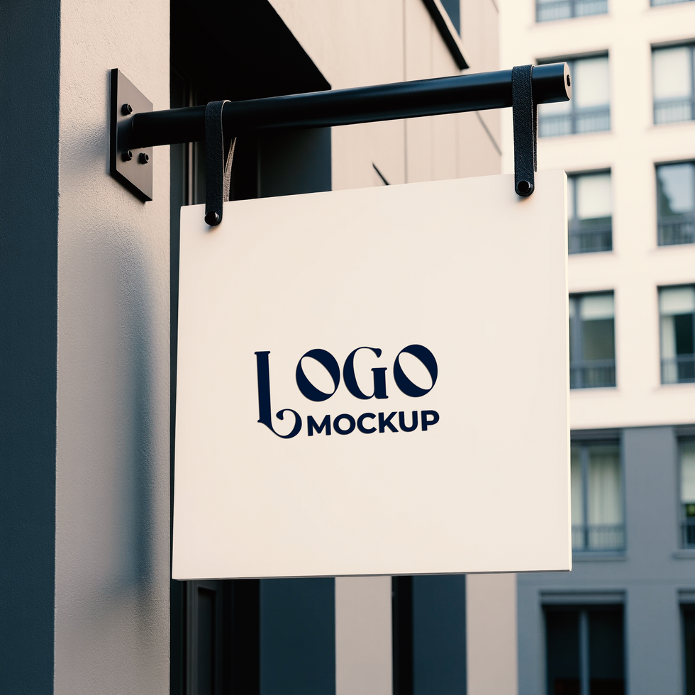Logo display mockup for graphic design featuring high resolution branding mockup psd