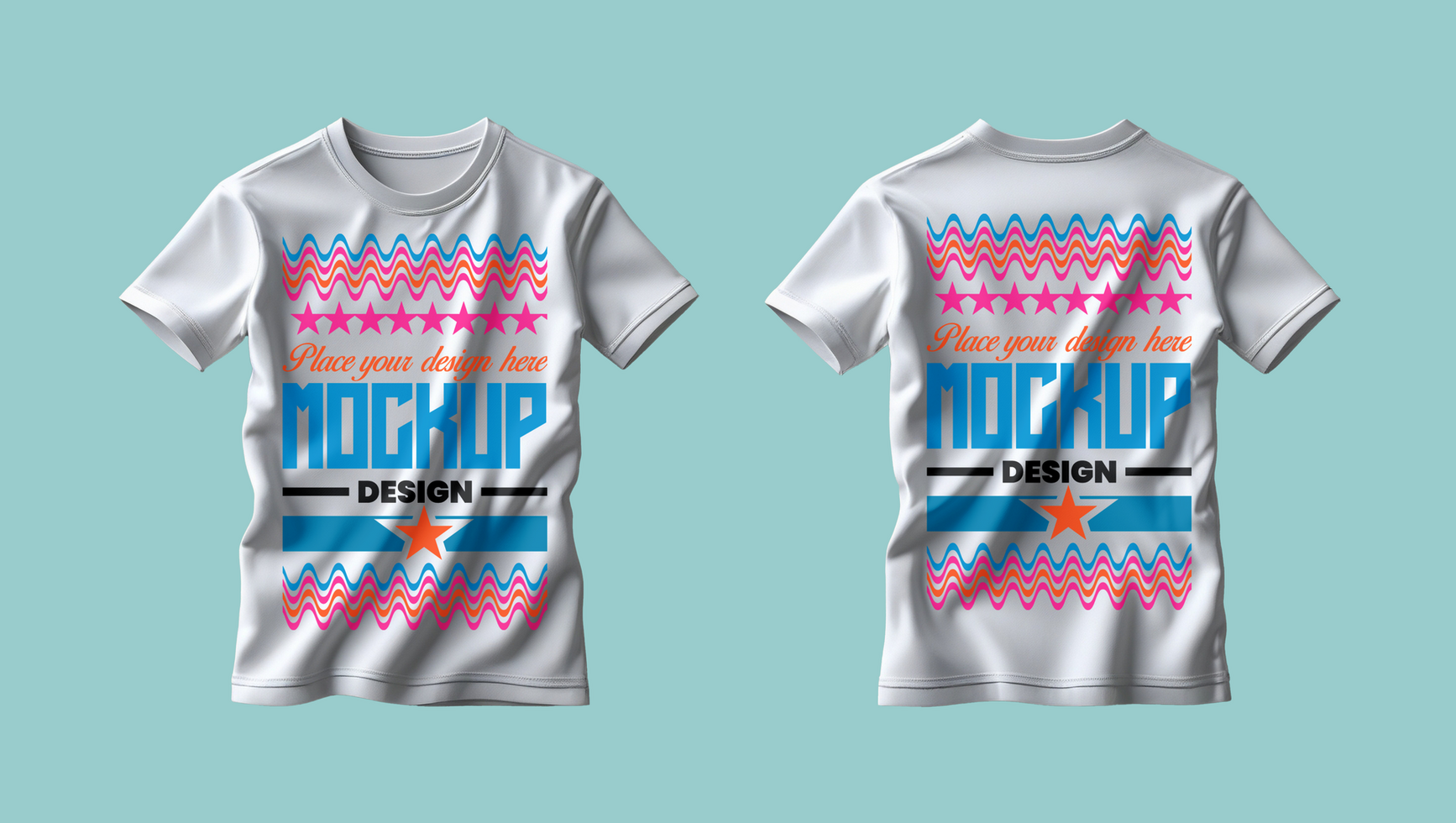 White t shirt mockup featuring a simple and clean tshirt template for apparel branding needs psd