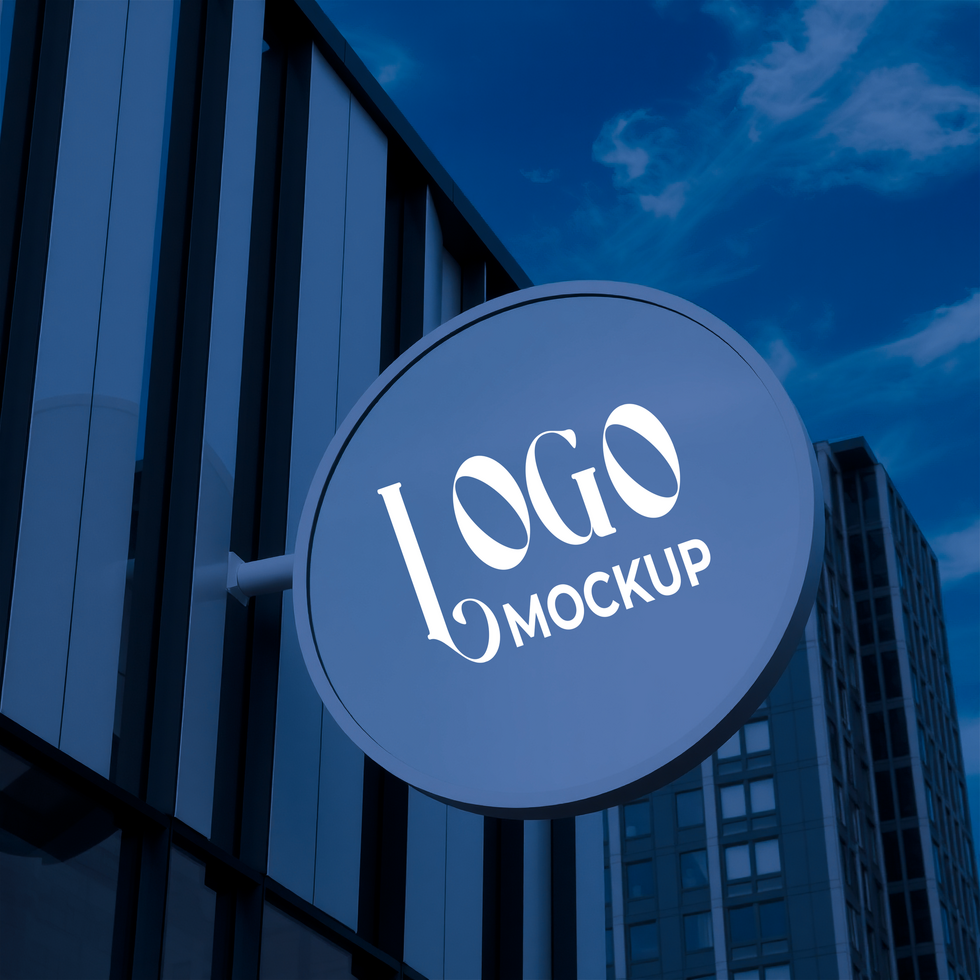 Company logo mockup on a stylish and realistic logo mockup scene for branding psd