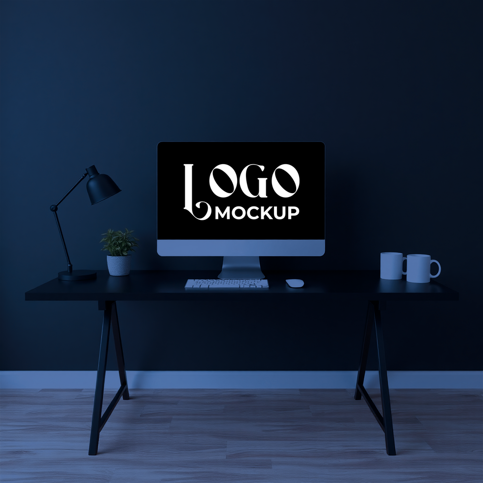 Abstract logo mockup for digital branding with a premium logo mockup for business identity psd