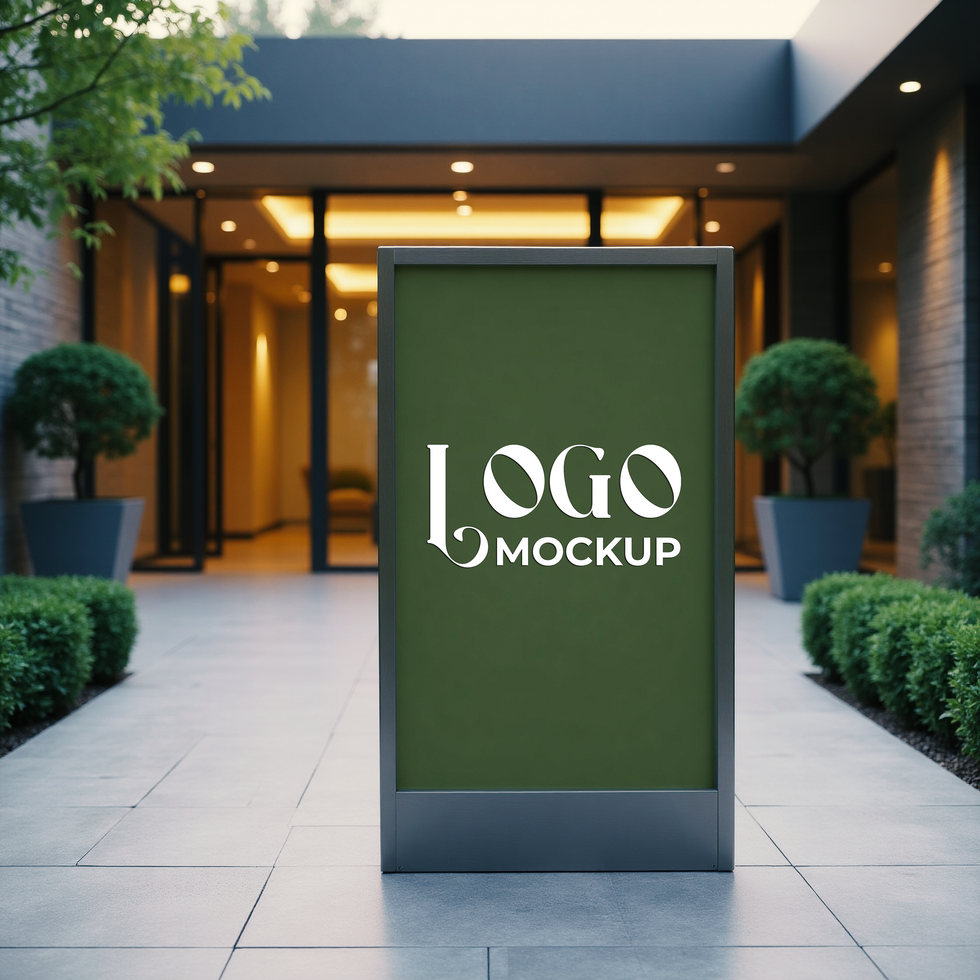 Business identity logo mockup with a stylish and elegant logo display psd