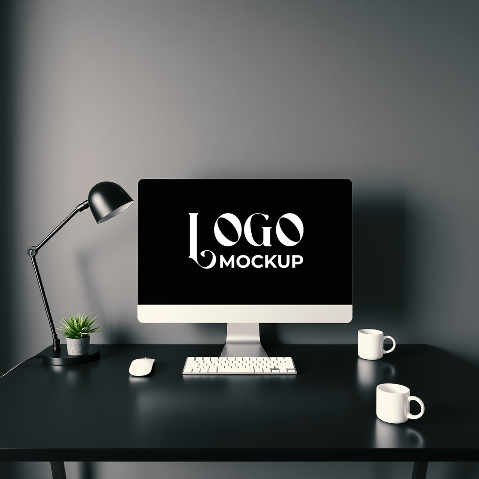 Realistic logo mockup scene for showcasing branding with a stylish logo mockup presentation psd