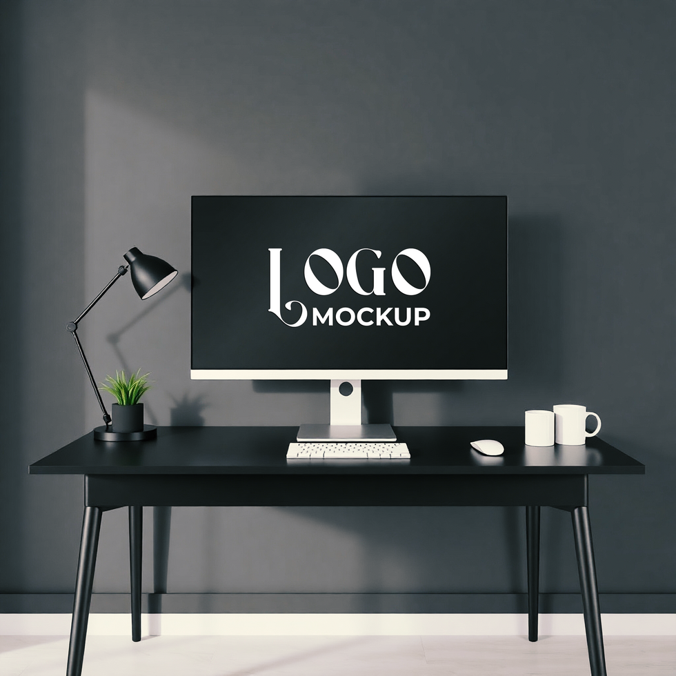 Professional logo mockup for branding with realistic logo mockup display on concrete wall psd