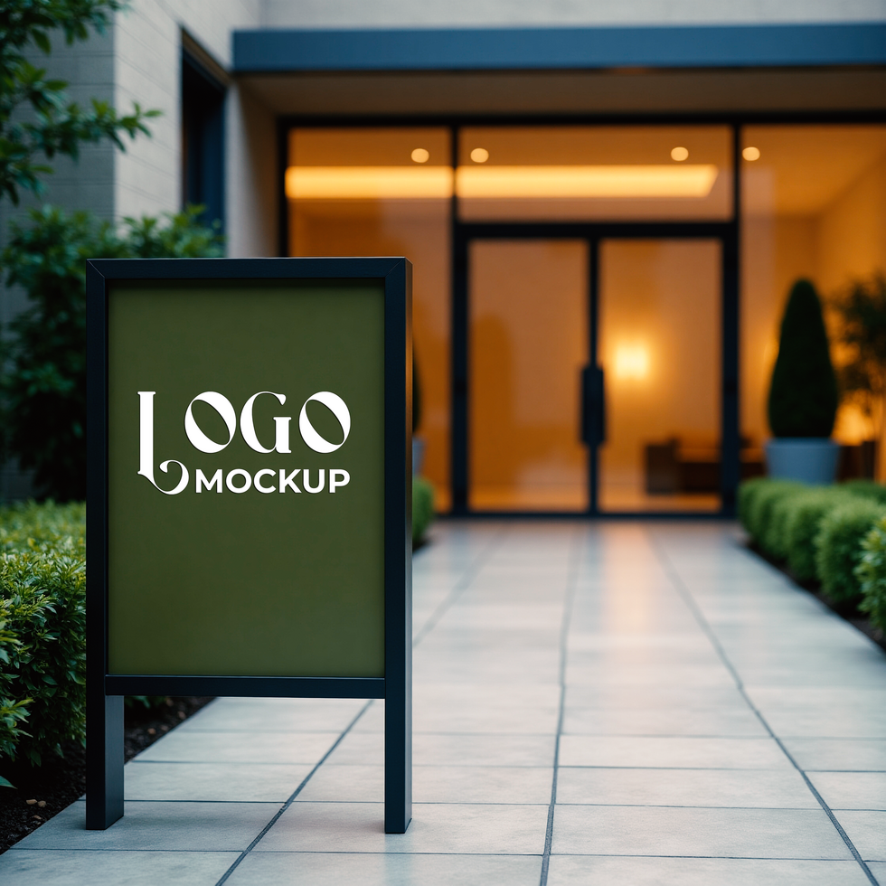 Logo branding mockup with a sleek and modern logo mockup template psd