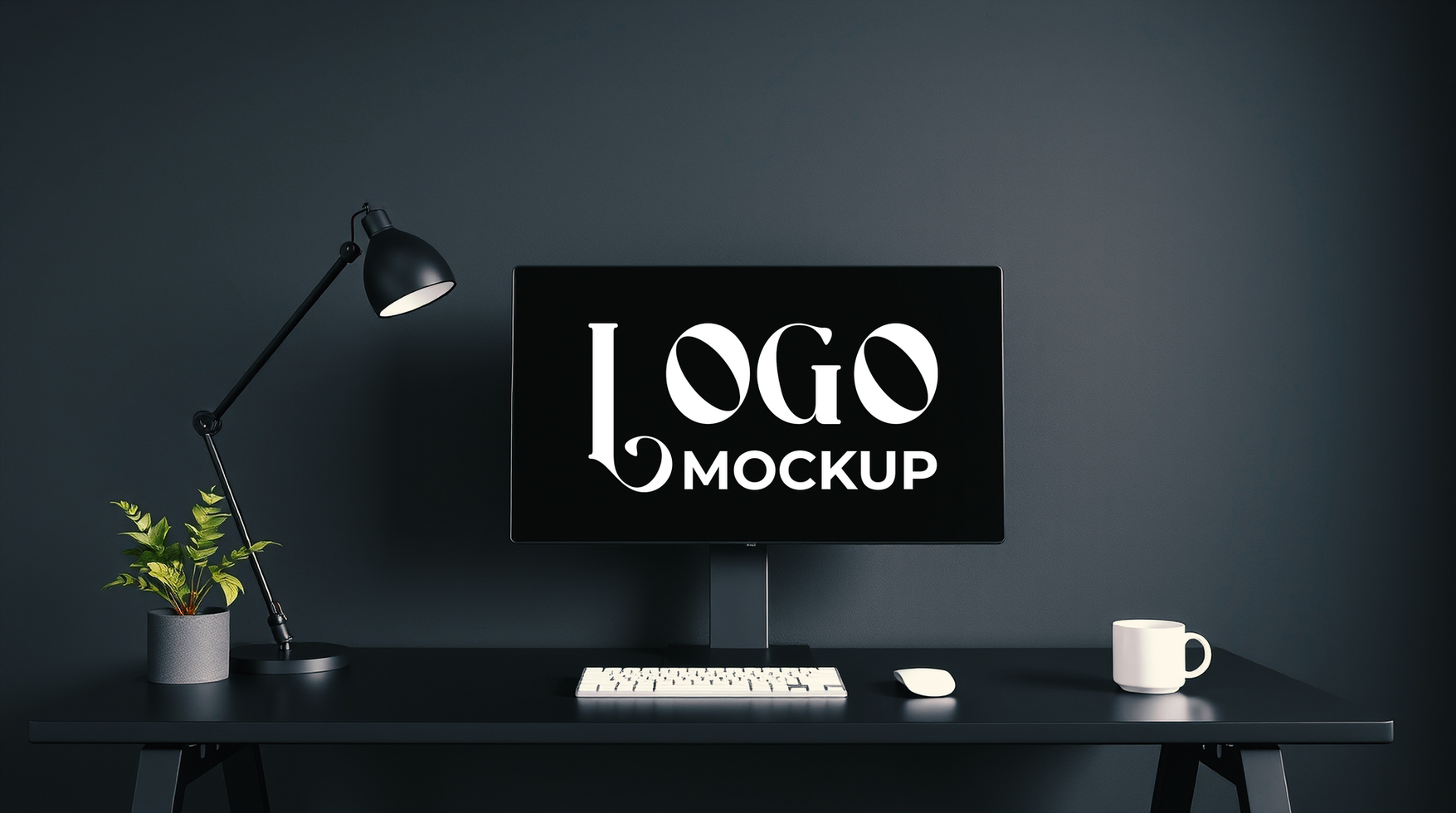 Premium logo mockup on tv monitor for showcasing brand identity with a stylish logo mockup psd