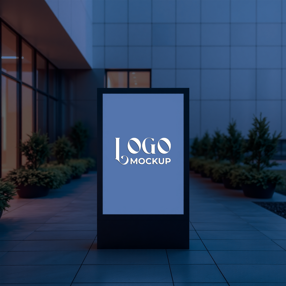 Minimalist logo branding mockup with a sleek and modern logo mock up psd
