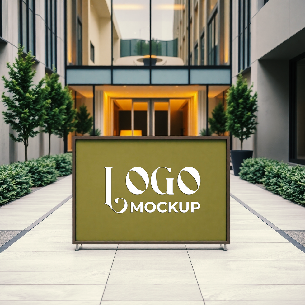 Professional logo mockup for branding with a realistic and modern logo display psd