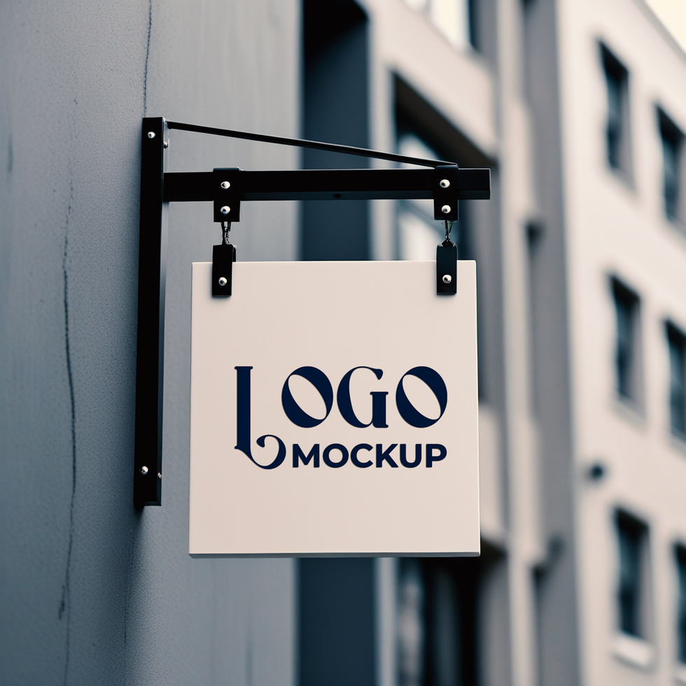Elegant logo mockup with abstract logo mockup for business branding and print mockup psd