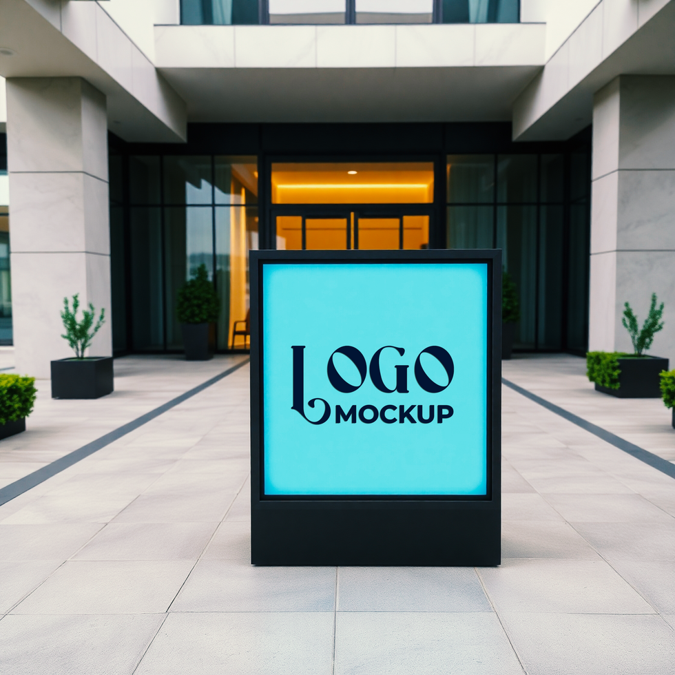 Professional logo mockup with a modern logo mockup scene for branding psd