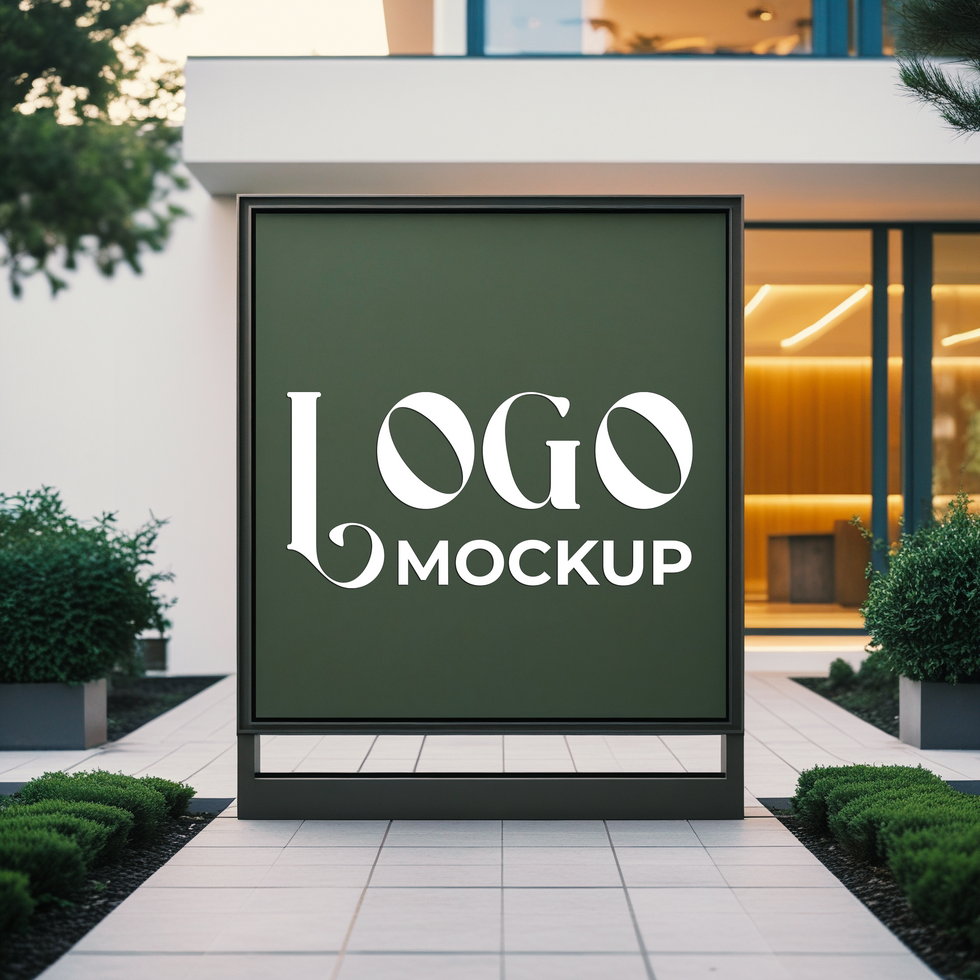Branding logo mockup for business identity with a professional logo display psd