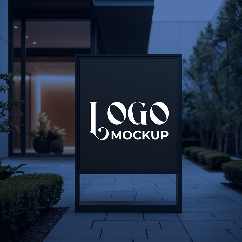 Company branding mockup with a stylish and realistic logo mockup template psd