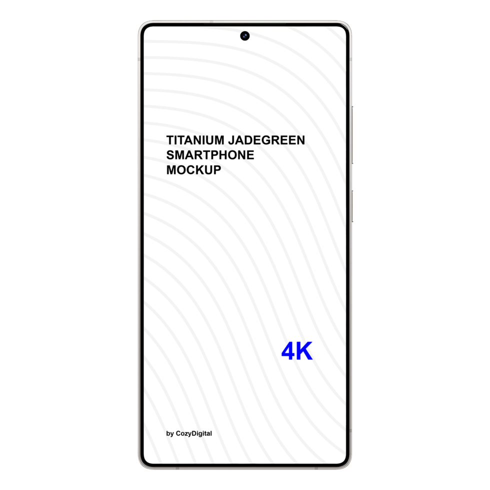 Ultra Titanium Jadegreen Smartphone Mockup Without Background psd
