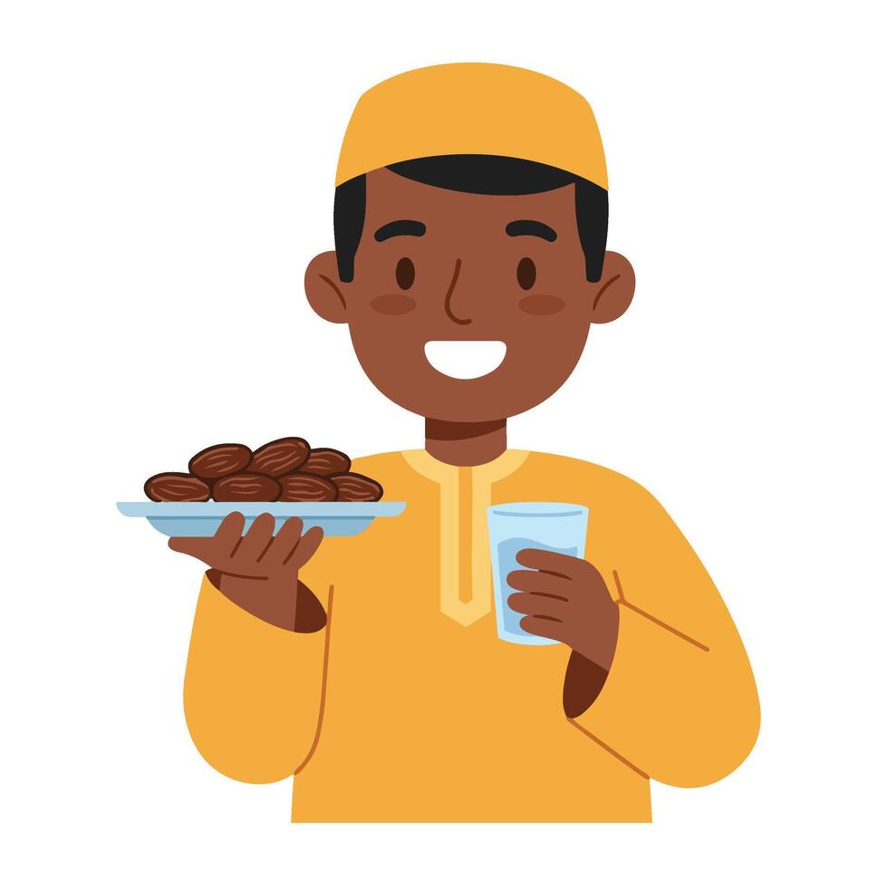 Eid Celebration Featuring Delicious Arabic Sweet and Iftar Dishes vector