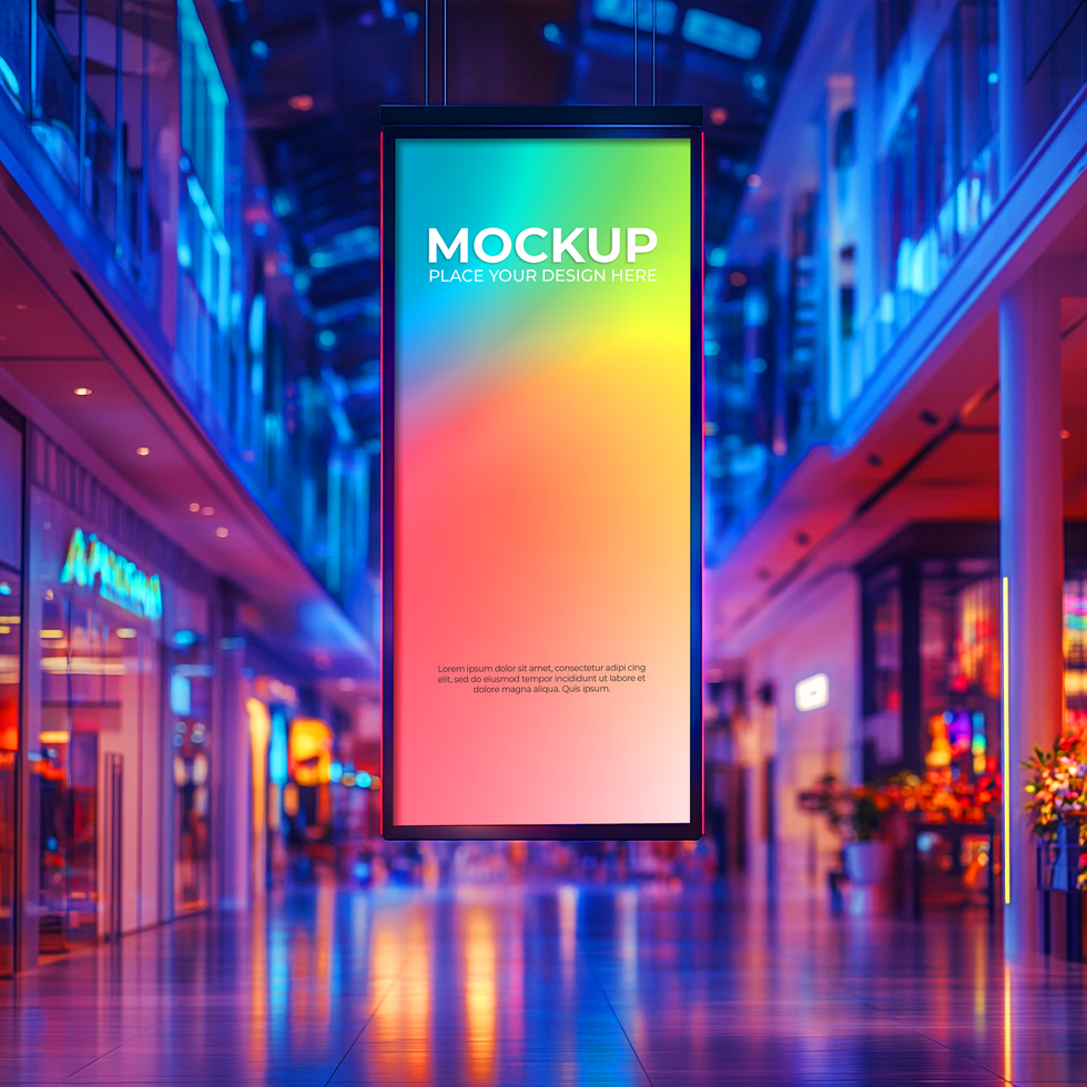 Vertical wall frame mockup for artistic photography psd