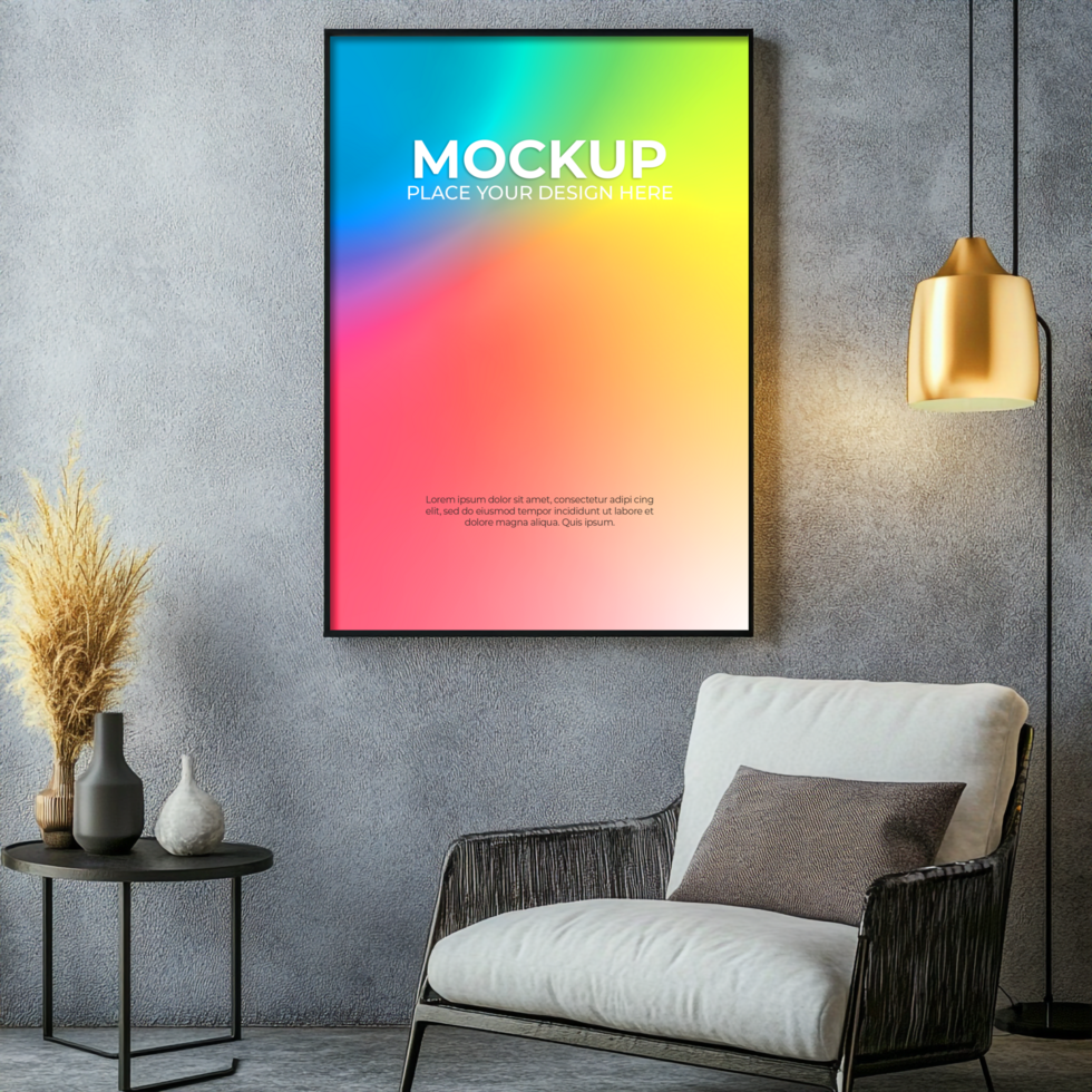 Abstract layered frame mockup for multiple artwork presentations psd