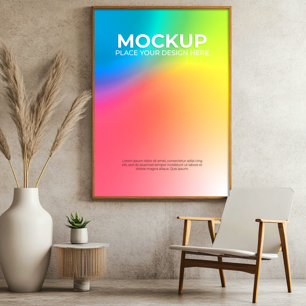Matte finish white frame mockup for artistic portfolios psd