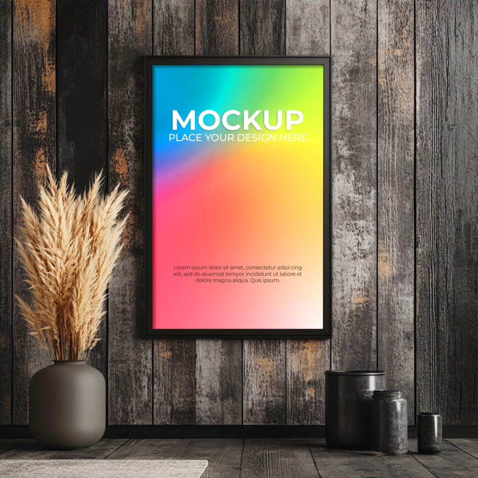 Minimalist acrylic frame mockup for sleek contemporary styling psd