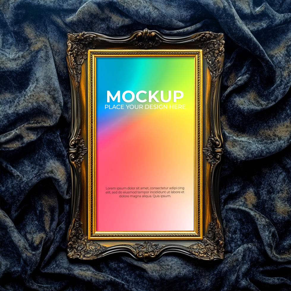 High-detail realistic frame mockup for professional presentations psd