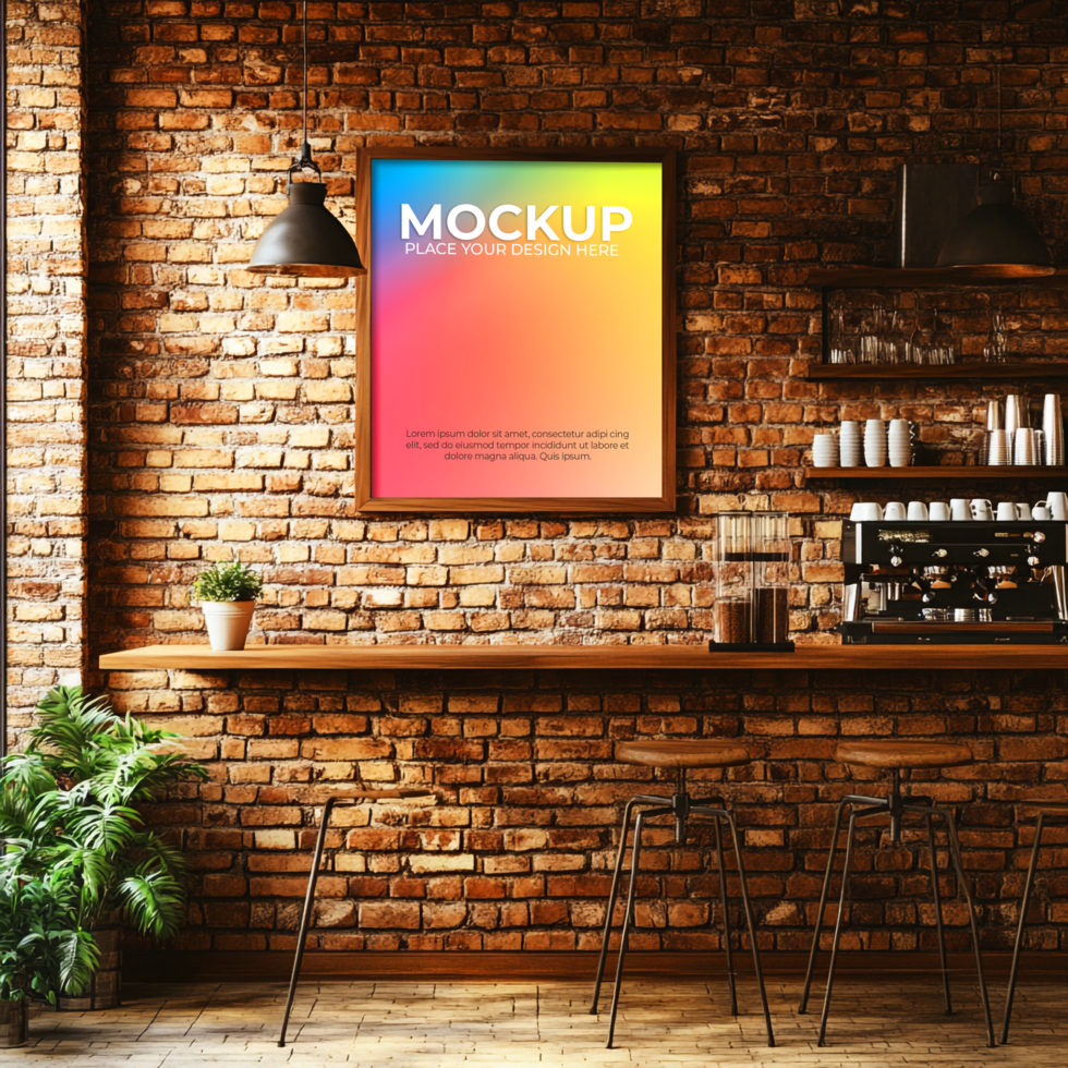 Gold-trimmed frame mockup for luxurious branding psd