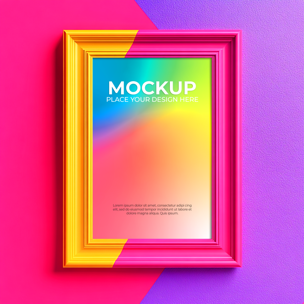 Subtle textured frame mockup for unique creative presentations psd