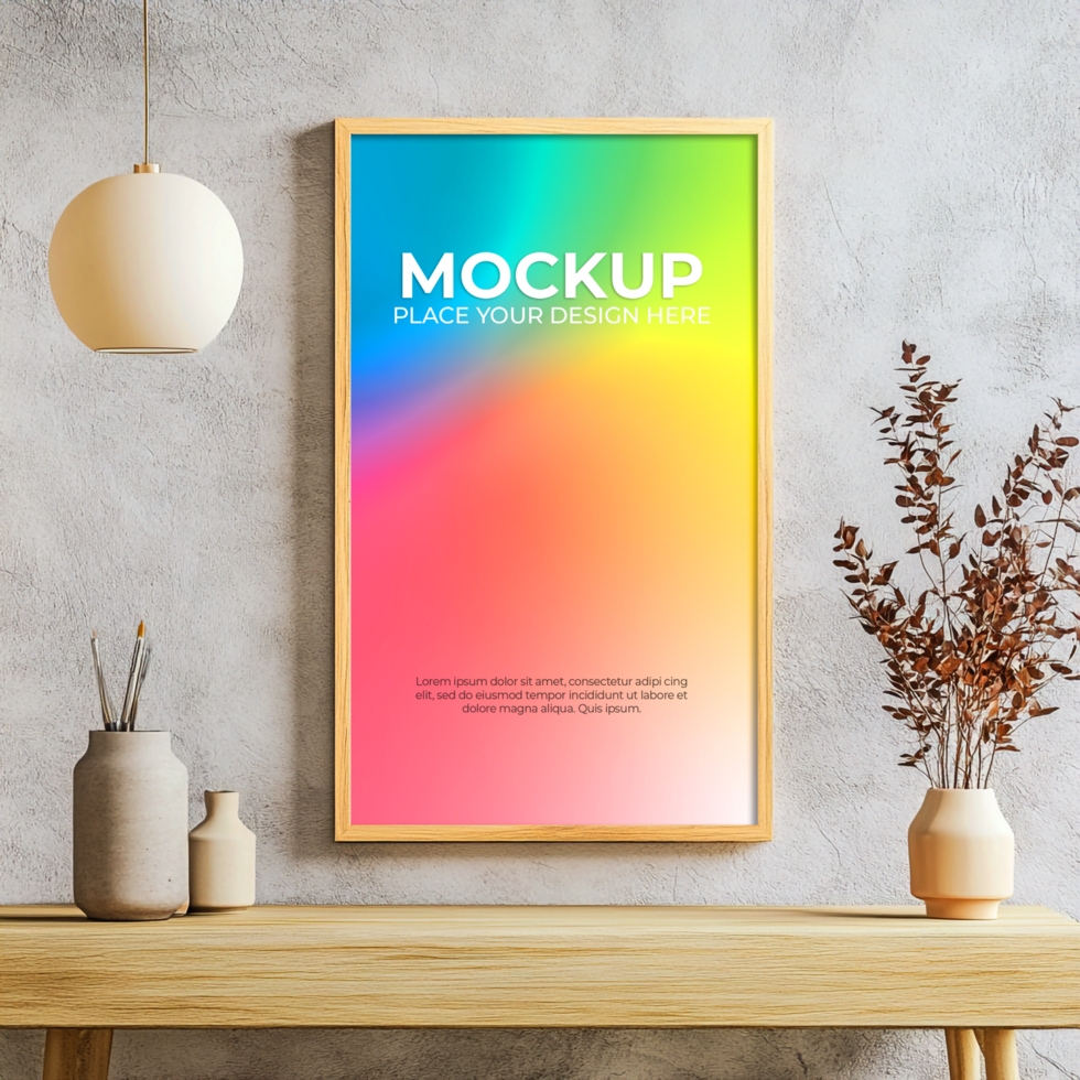 Elegant typography frame mockup for stylish quotes and posters psd