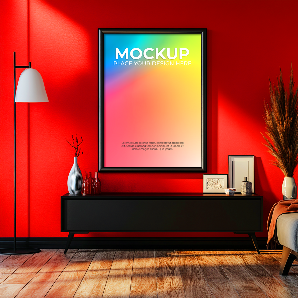 Natural bamboo frame mockup for eco-friendly designs psd