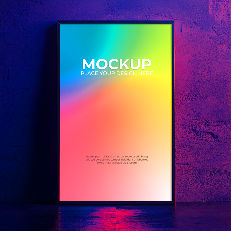 Urban-inspired blank frame mockup for contemporary projects psd