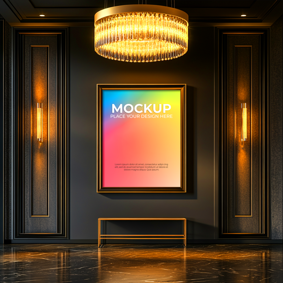 White floating frame mockup for airy and elegant designs psd