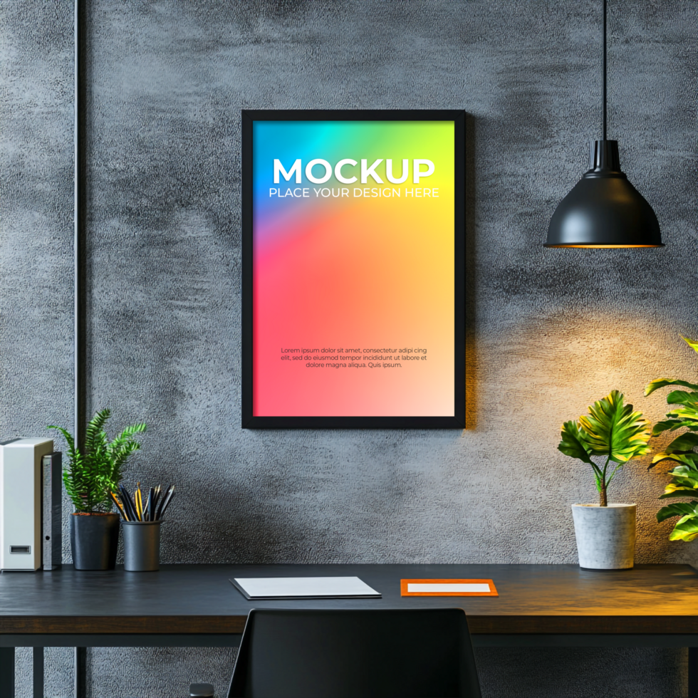 Matte finish frame mockup for luxury print displays psd