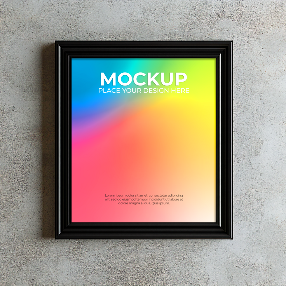 Double-frame mockup with matching minimalist design psd