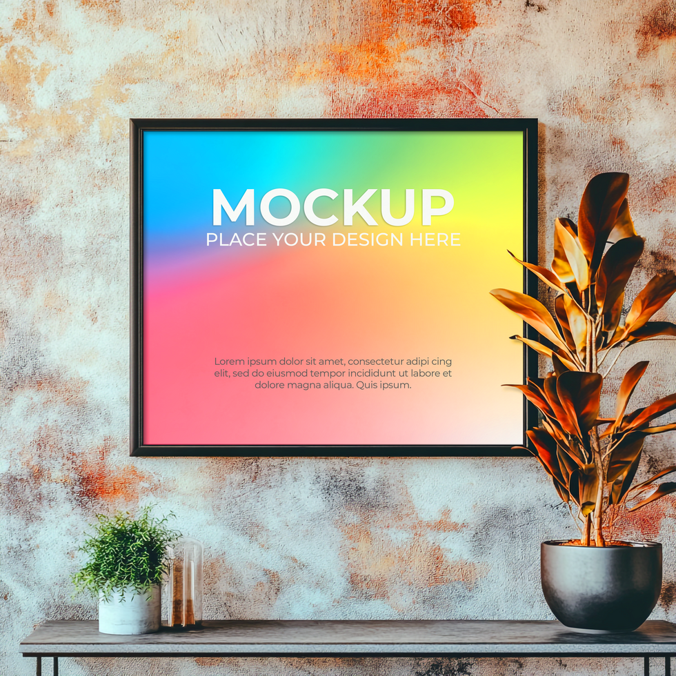 Luxury blank photo frame mockup for high-end presentations psd