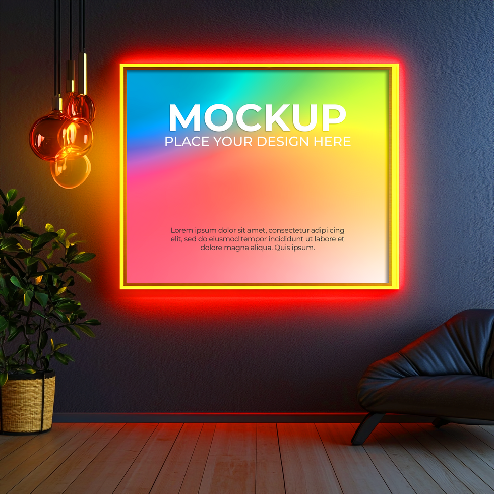 Modern minimalist picture frame mockup for interior styling psd