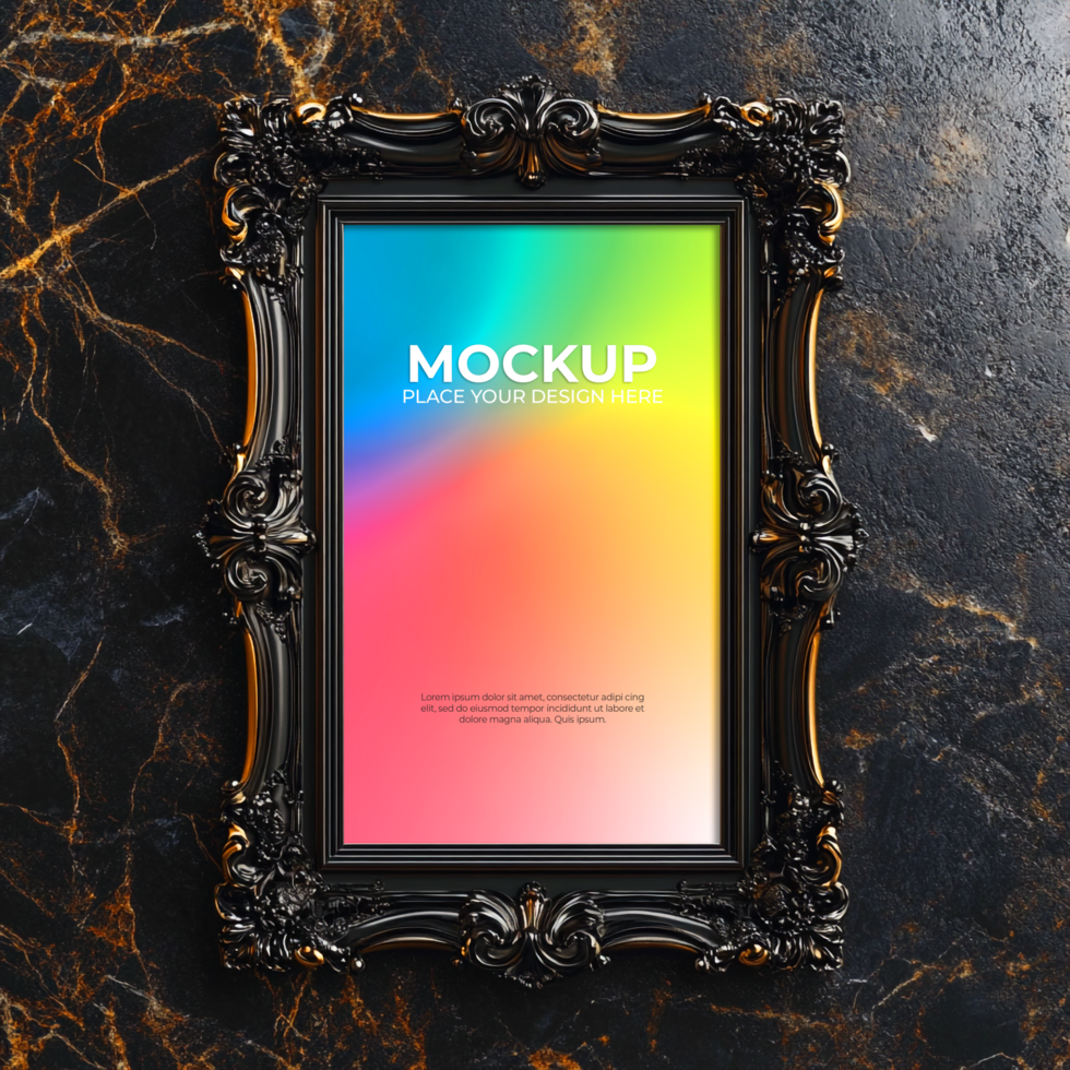 Simple and clean picture frame mockup for creative projects psd