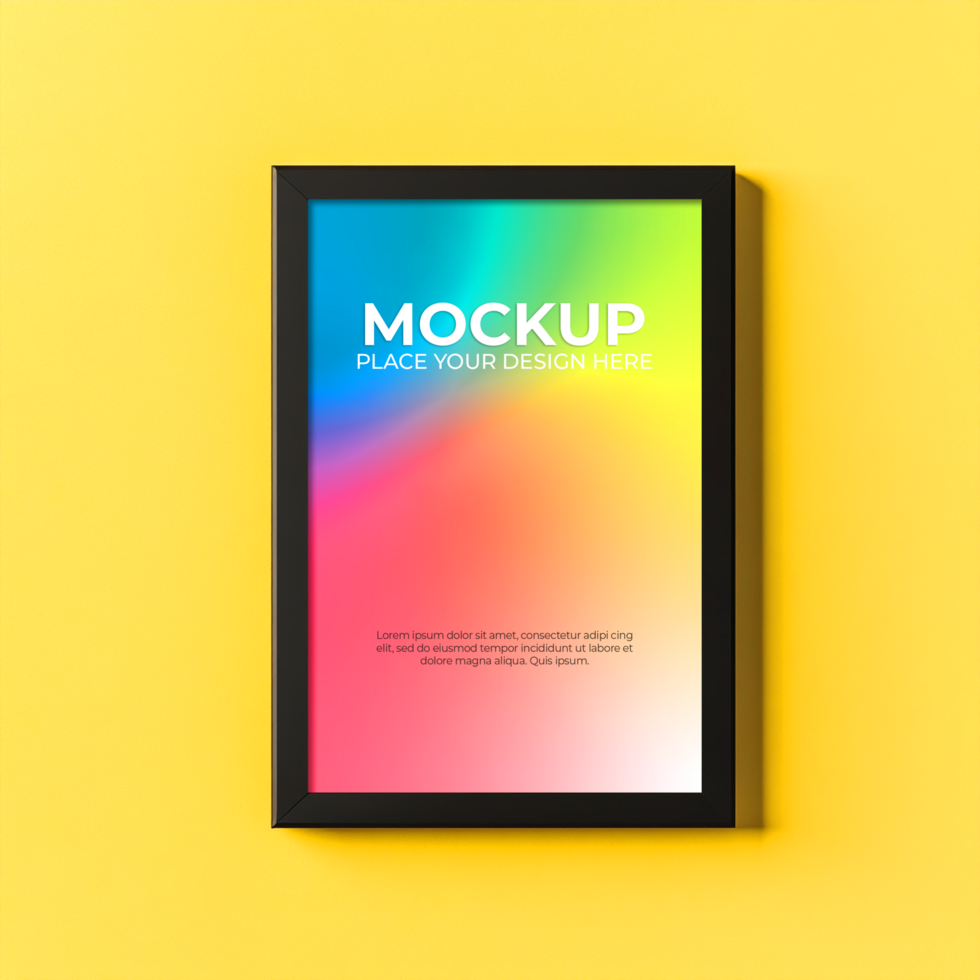 Elegant blank picture frame mockup for modern interiors psd