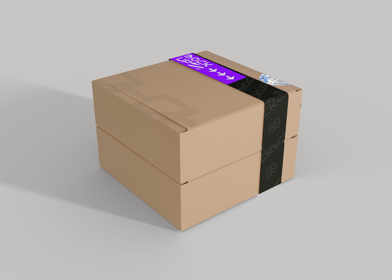 Box Label Package Mockup for High End Branding psd