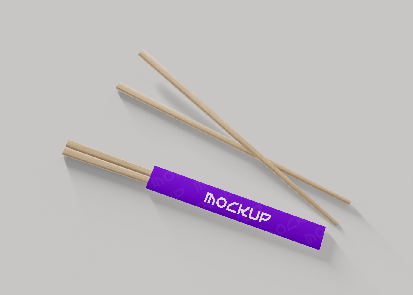 Chopsticks Mockup for Professional Branding Tags psd