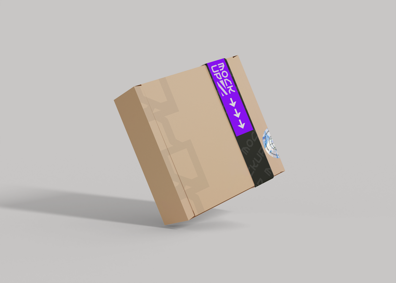 Box Label Mockup for Clean Design Concepts psd